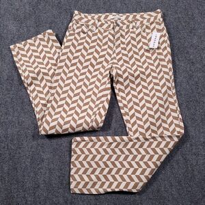 PacSun Jeans‎ Womens 25x30 Brown Chevron Low Rise Straight Leg Jeans NWT